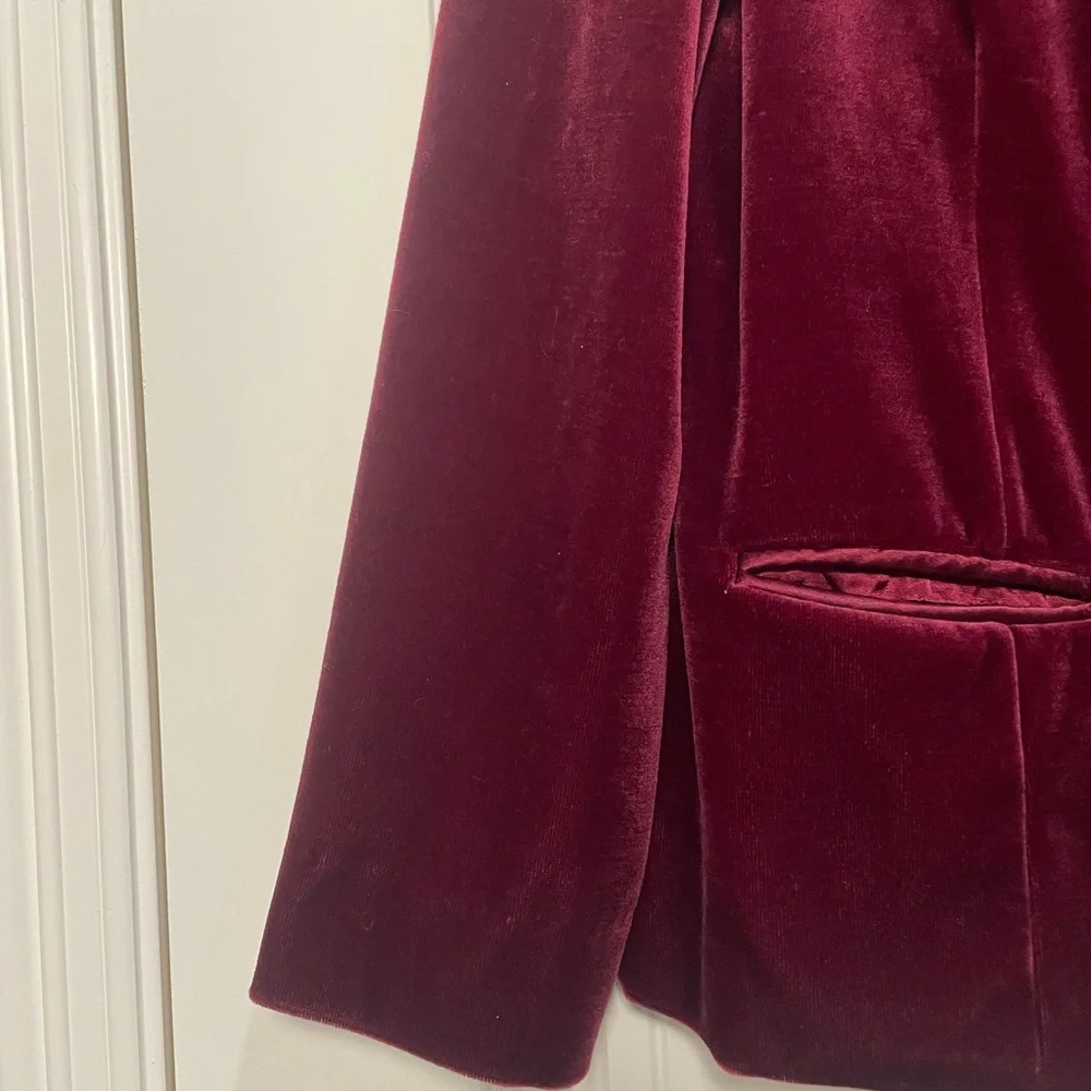 Women's Vintage 1980’s Act III Burgundy Velvet Blazer